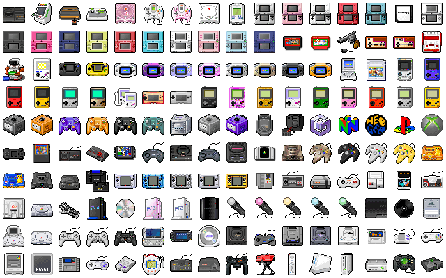 Collage of all the icons included in the pack